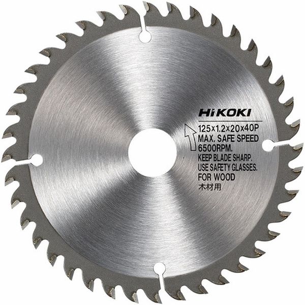 00402525  一般木材用チップソー 125X0.8X20MM 40山