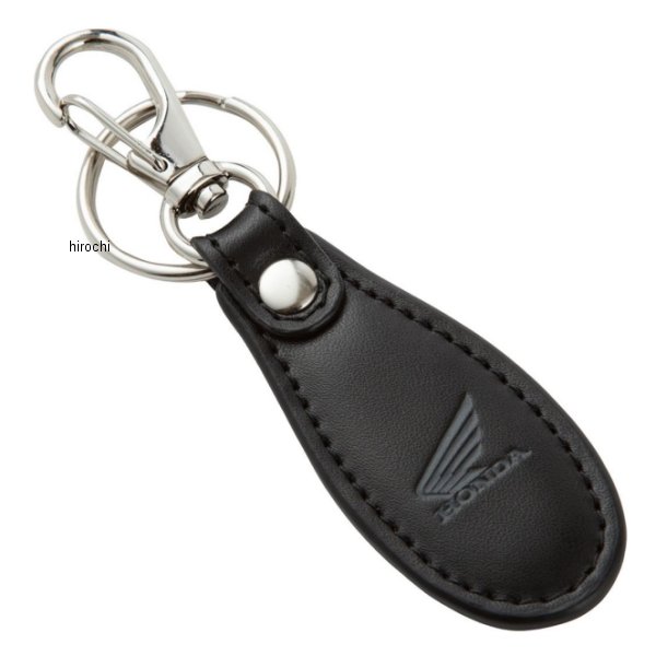 ホンダ純正 2025年春夏モデル レザーオーバルキーホルダー 黒