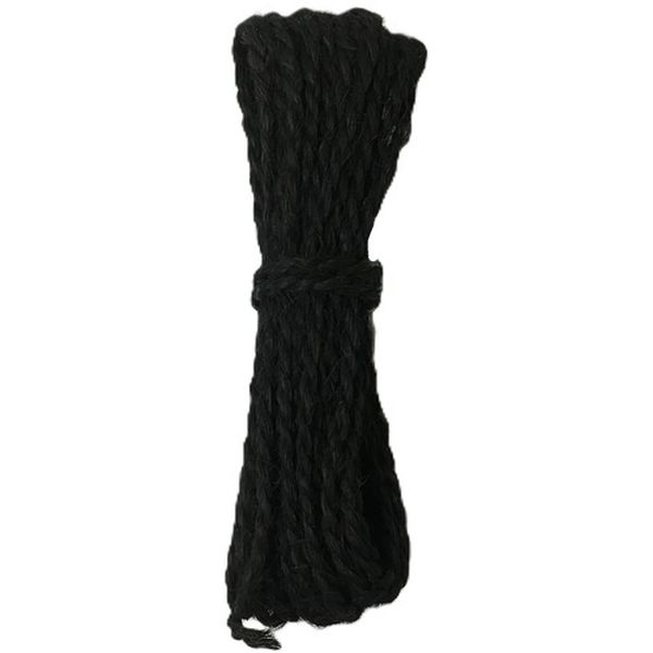 A6 136-8169  荷造り紐 シュロ縄 3φ×10m 黒