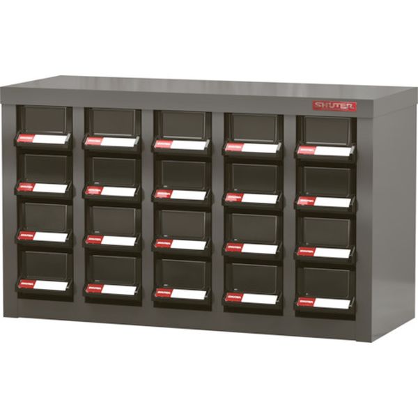 A8V520BK 595-2338  パーツキャビネット 5列4段(引出し色ブラック)