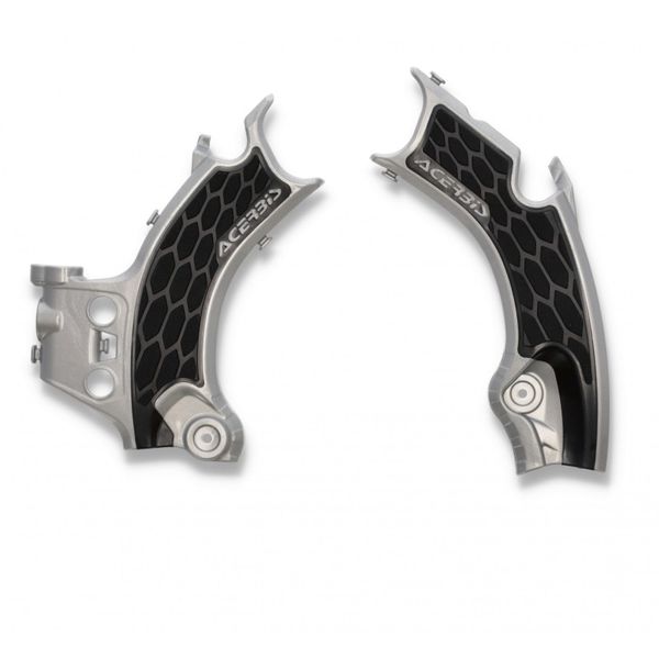 Acerbis 21+ Honda CRF250R/250RX/CRF450R/RX/ CRF450R-S Frame Guards- X-Grip - Silver/Black