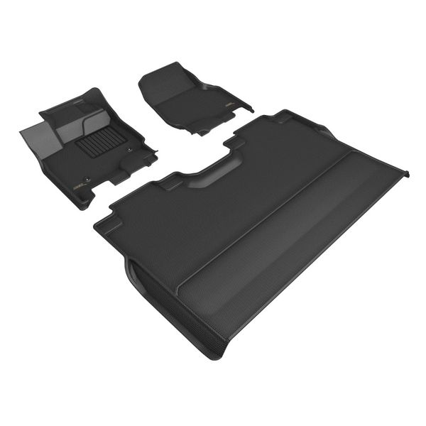22-23 Ford F-150 Supercrew Kagu Floor Mat- Black R1 R2