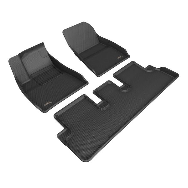 2024 Tesla Model 3 Kagu 1st & 2nd Row Floormat - Black