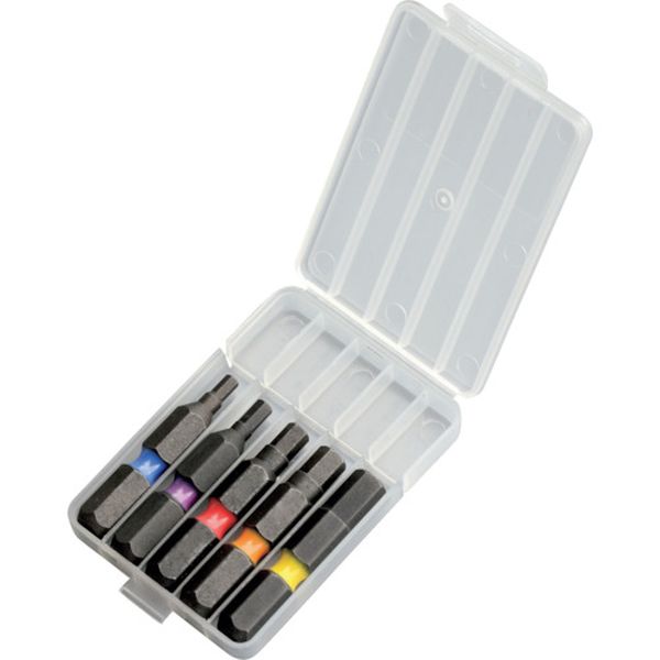 ACHX535L  六角レンチカラービット5本組 対辺2.5/3/4/5/6×35