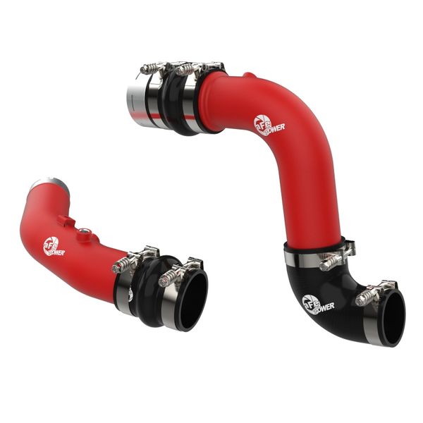 23-25 Ford F250/F350 Super Duty V8-6.7L BladeRunner Aluminum Hot & Cold Charge Pipe Kit - Red