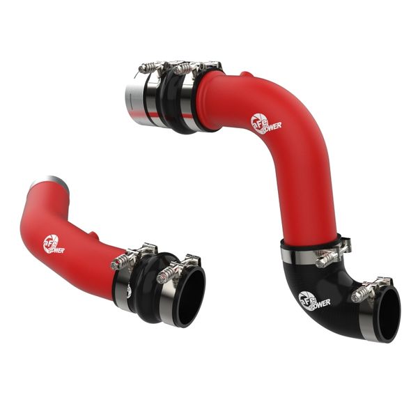 23-24 Ford Diesel Trucks V8-6.7L (td) BladeRunner Aluminum Hot and Cold Charge Pipe Kit - Red