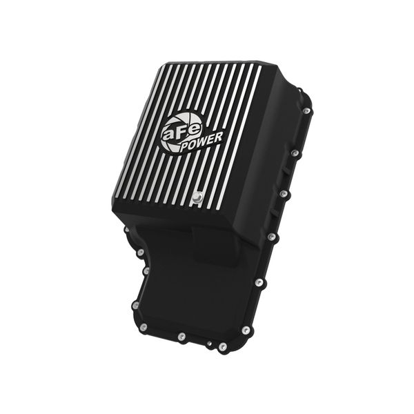 20-21 Ford Truck w/ 10R140 Transmission Pan Black POWER Street Series w/ Machined Fins