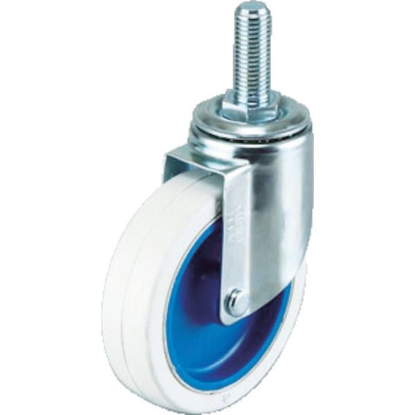 エアーキャスターねじ込みタイプ（自在車）１００ｍｍ　ナイロンホイールゴム