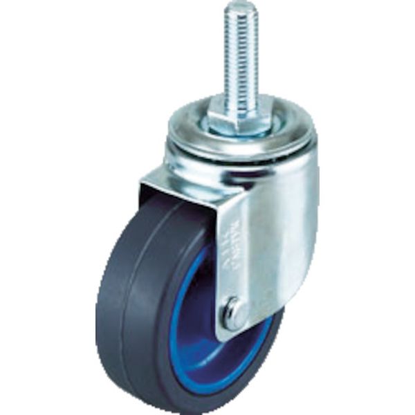 エアーキャスターねじ込みタイプ（自在車）　７５ｍｍ　ナイロンホイールゴム