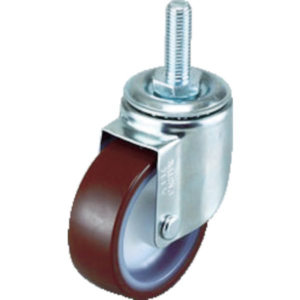 エアーキャスターねじ込みタイプ（自在車）７５ｍｍ　ナイロンホイールウレタ