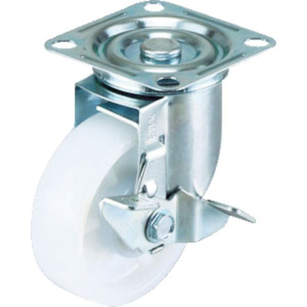 エアーキャスター（自在車ストッパー付）　１００ｍｍ　ナイロン（ベアリング