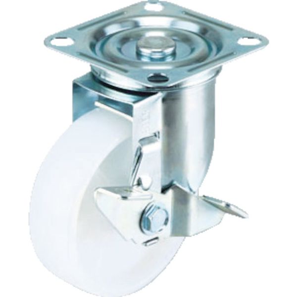 エアーキャスター（自在車ストッパー付）　１００ｍｍ　ナイロン車