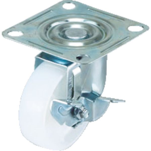 エアーキャスター（自在車ストッパー付）　７５ｍｍ　ナイロン車