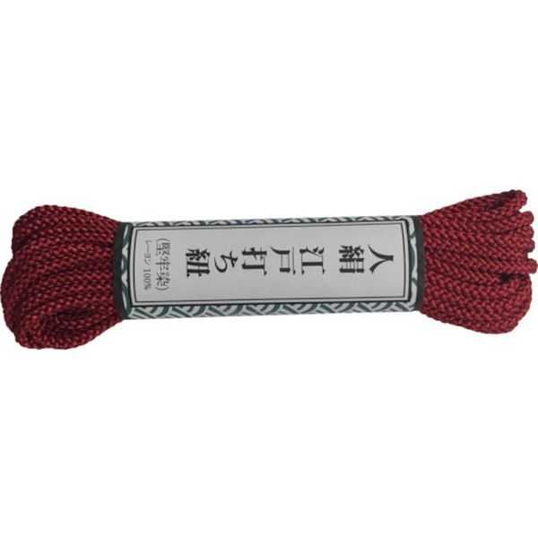 江戸打ち紐 細丸 約5.5m 赤