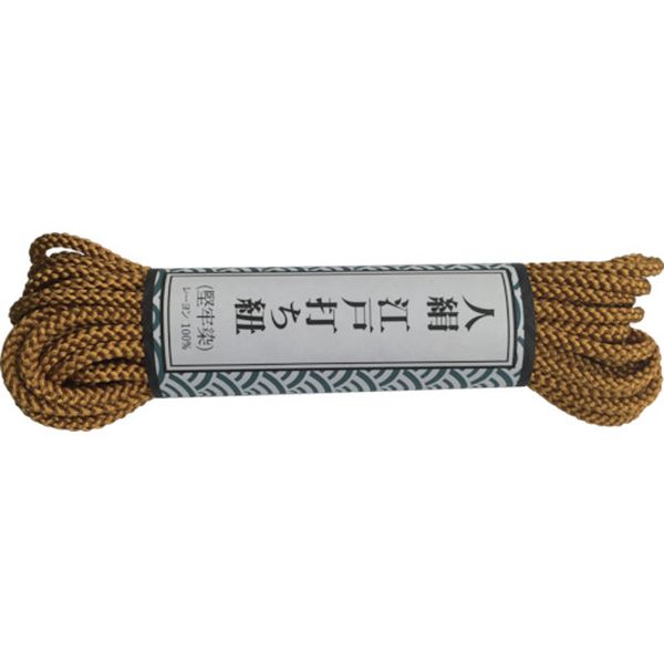 江戸打ち紐 細丸 約5.5m 金茶