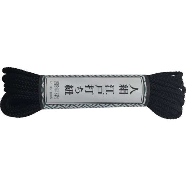 江戸打ち紐 細丸 約5.5m 黒