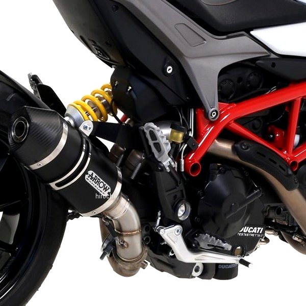 スリップオンマフラー RACE TECH 16年-18年 ドゥカティ Hyperstrada939 アルミダーク/カーボンエンド