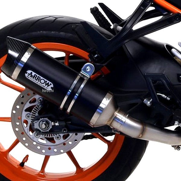 スリップオンマフラー THUNDER 17年-20年 KTM RC390 アルミダーク/カーボンエンド