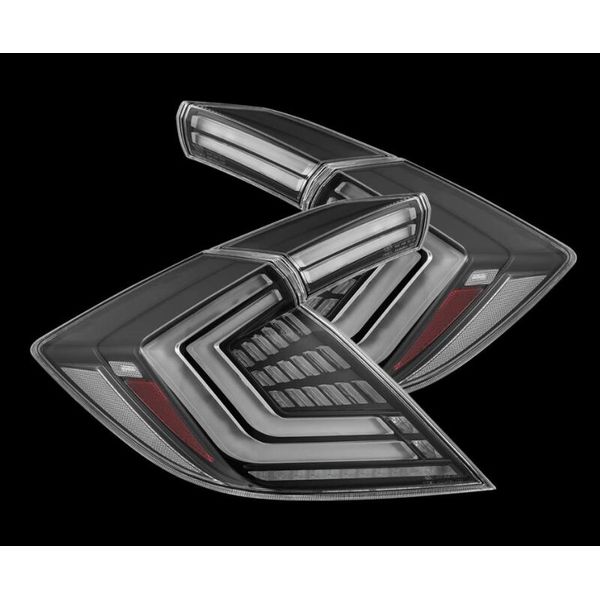 16-21 Honda Civic Hatchback / Type-R FK8 Nova-Series LED Tail Lights (Pair) - Black