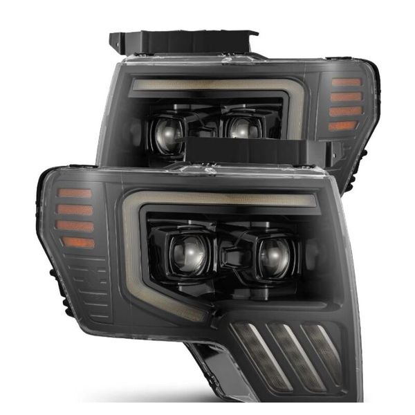 09-14 Ford F-150 PRO-Series Projector Headlights Black w/Activation Light Seq Signal SB DRL