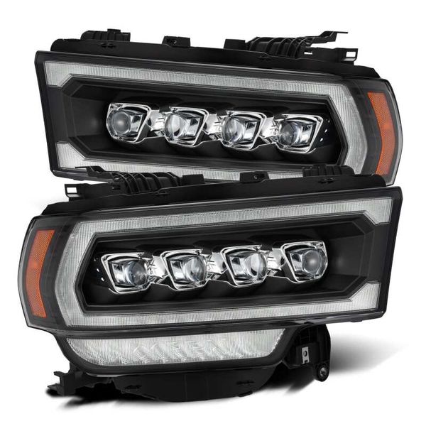 19-21 Ram 2500 NOVA LED Proj Headlights Plank Style Black w/Activ Light/Seq Signal/DRL