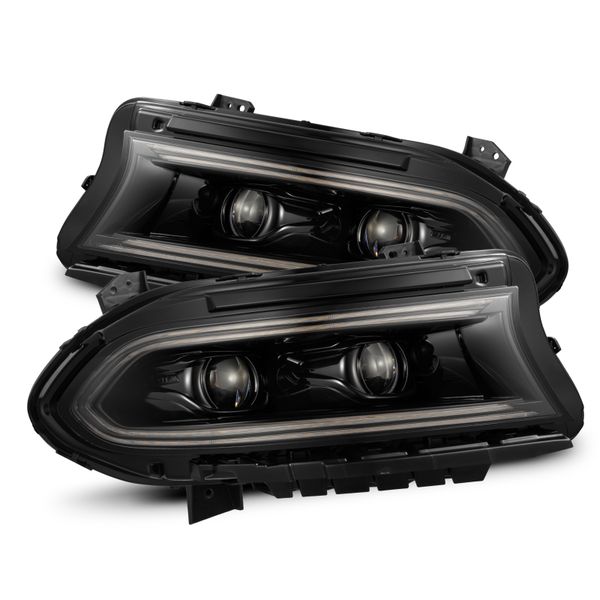 15-23 Dodge Charger LUXX LED Proj Headlights Alpha-Black w/Actv Light & Seq.Sig / SB DRL