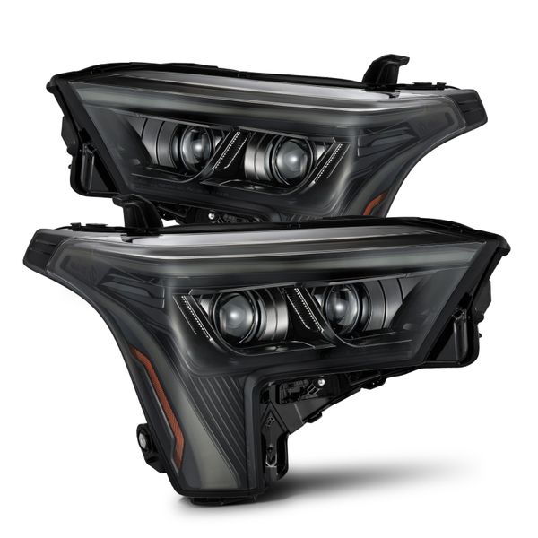 22-23 Toyota Tundra LUXX-Series Headlights Alpha-Black w/Amber DRL - Req 810029 OR 810030