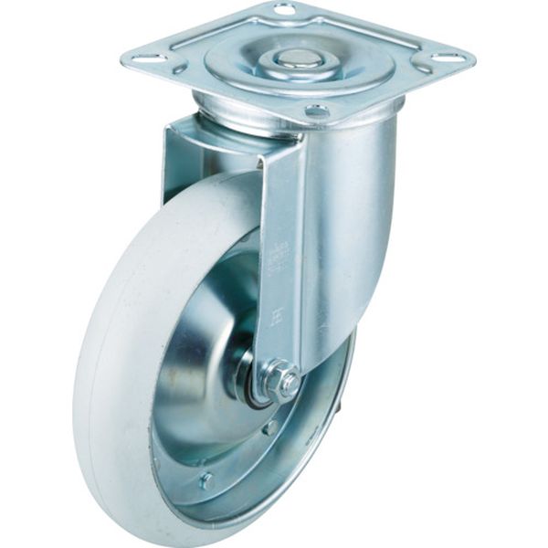 エアーキャスター（自在車）　２００ｍｍ　ホワイトゴム車