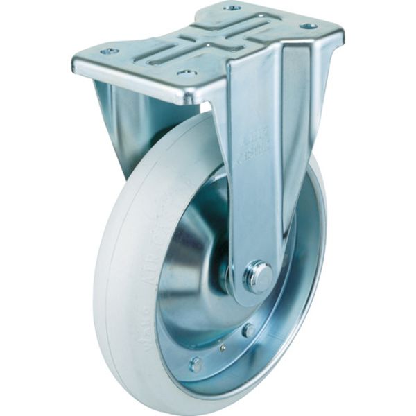 エアーキャスター（固定車）　２００ｍｍ　ホワイトゴム車