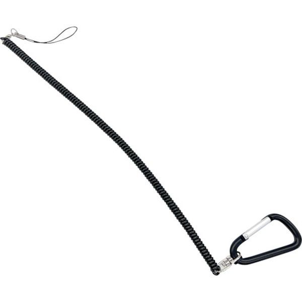 ASR10BK  NEW カラビナコイルストラップ 太型ロングタイプBK