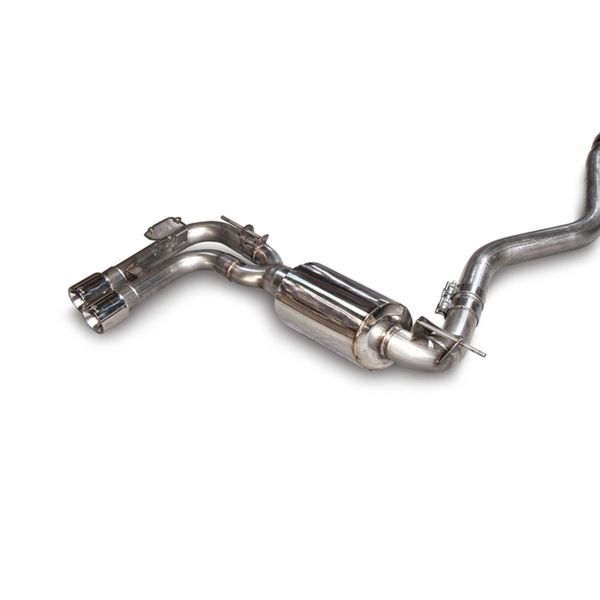 BMW F3X 28i / 30i Touring Edition Axle-Back Exhaust Single Side - 80mm Silver Tips