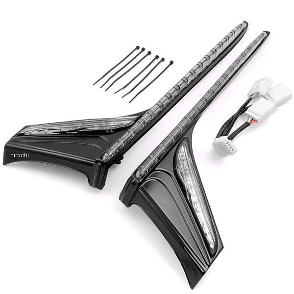 バーティカル リア ラン ブレーキ ライト ストリップ スモークレンズ 12年以降 GL1800、F6B 黒