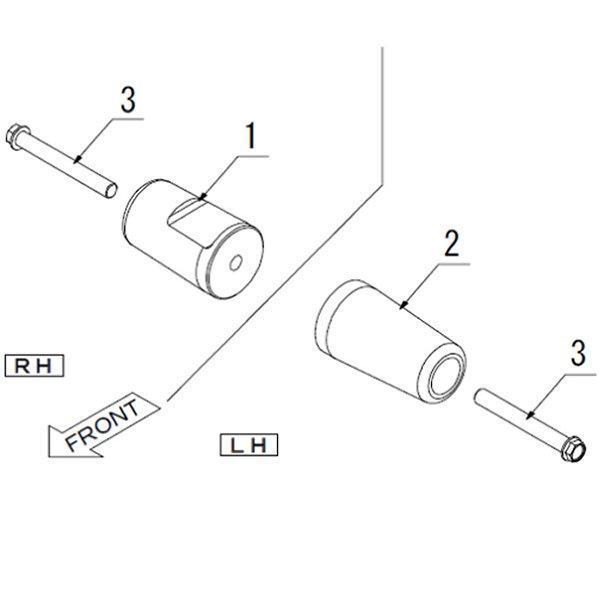スキッドパッド CBR600F4、CBR600F4i 黒 ストレート