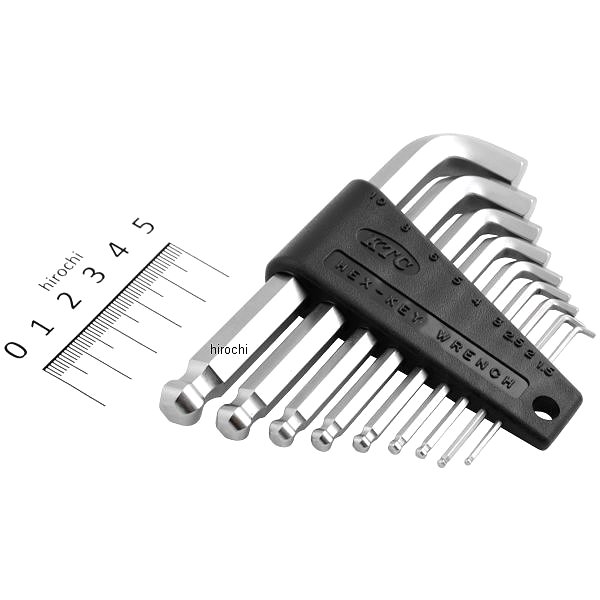 ハイグレードボールポイントL型スタンダード6角棒レンチセット(首下ショートタイプ)(9本組)