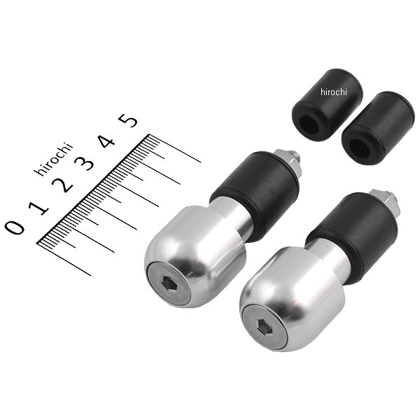 アルミバーエンド ラウンドタイプ シルバー 2個セット