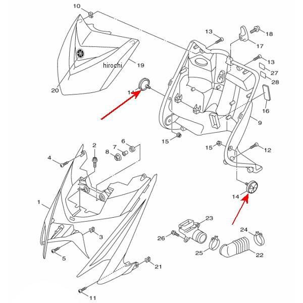 リフレクタ フロント1 1CJ-H5111-00