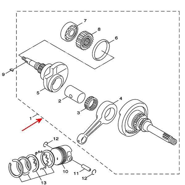 クランクシャフト アセンブリ 1P3-E1400-00