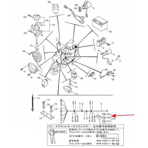 ワイヤーハーネスアセンブリ 1YP-H2590-00