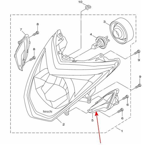 パイロットライトアセンブリ1 1YP-H4301-00