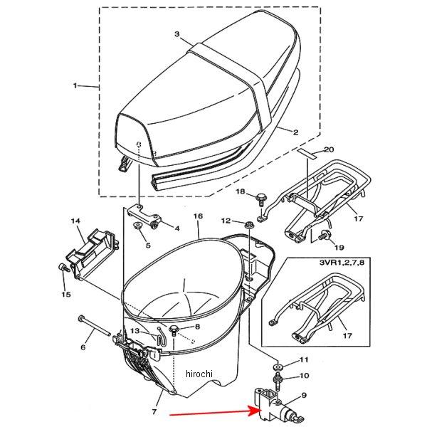 シートロックアセンブリ 3HH-24705-01