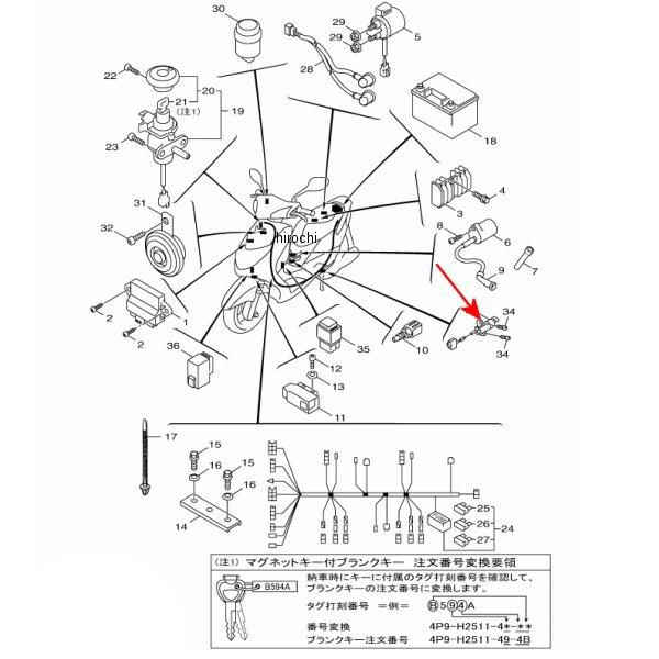 スイッチ サイドスタンド 3LD-82566-41