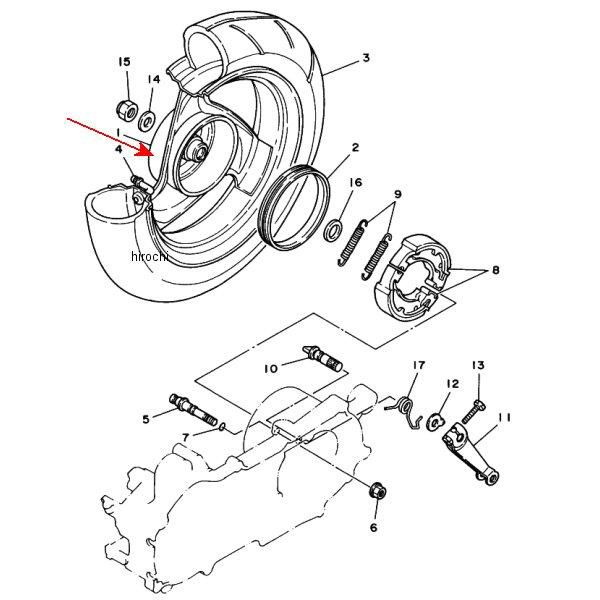 リアホイールコンプリート 0033 3YJ-25390-01-33