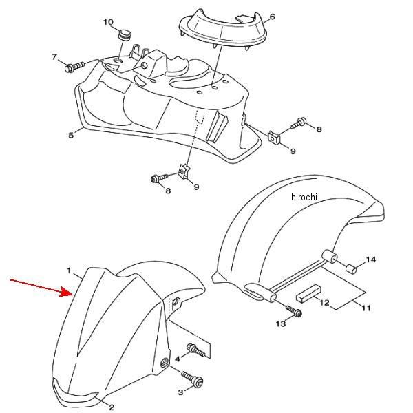フロント フェンダー 4C6-F1511-00-P0