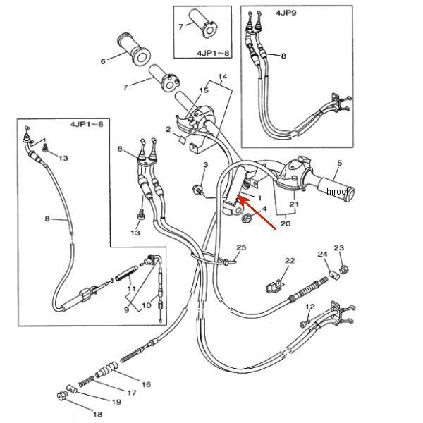 ハンドル コンプリート 4JP-26110-00