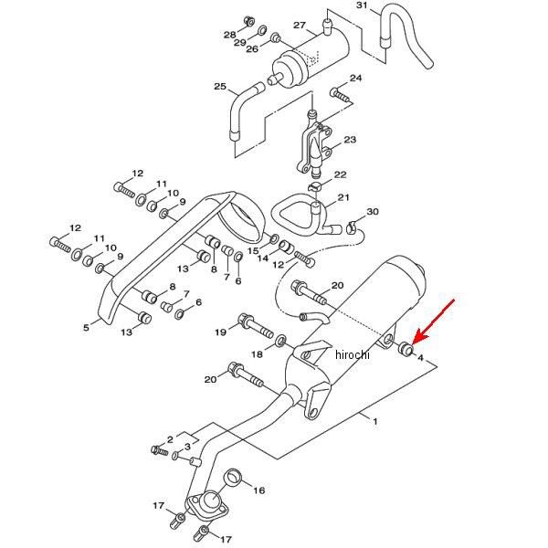 ダンパー マフラー 5ML-E4737-10