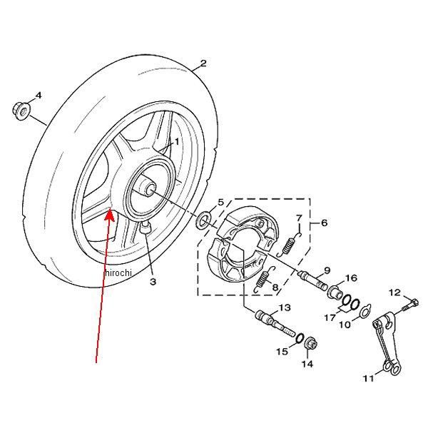 キャストホイール リア 5ML-F5338-00-35