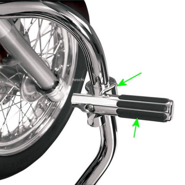 1-1/4インチ ハイウェイバークランプ ペグ付 クローム 左右ペア