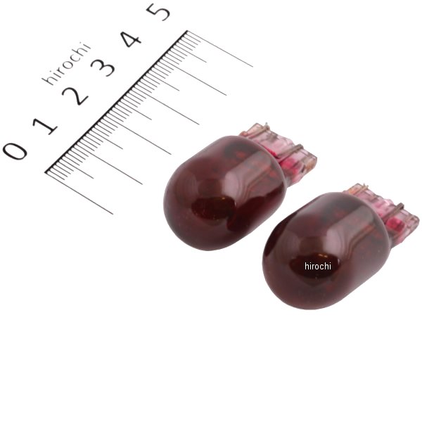 テールライトバルブ T20 ウエッジ 12V21/5W 赤塗装