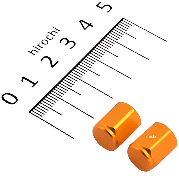 エアーバルブキャップ ヘックス プレーン 2個入り ゴールド