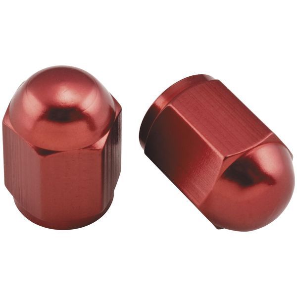 タイヤ バルブキャップ 赤 6 Pair